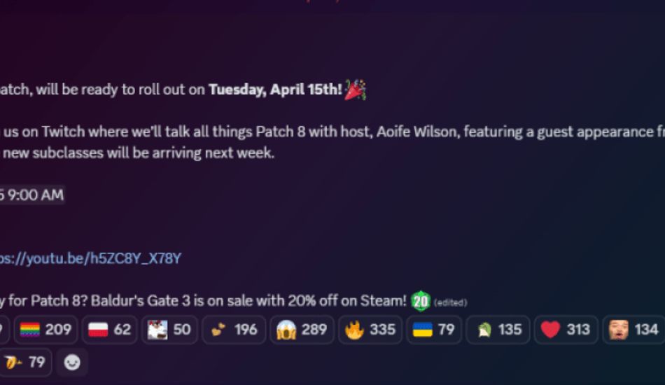 imageLançamento Patch 8