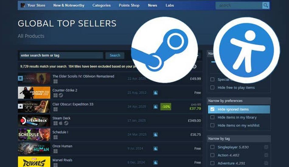 Acessibilidade Steam